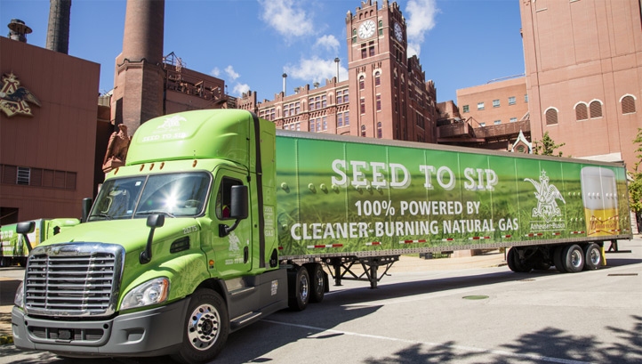 Anheuser Busch To Run 180 Trucks On Renewable Natural Gas