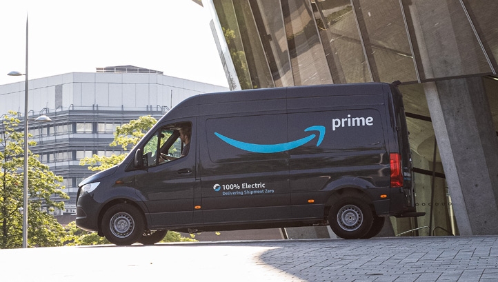 Amazon Reduces Carbon Footprint With Electric Delivery Vans