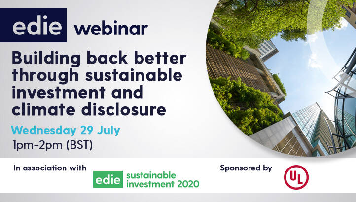 Building back better through sustainable investment and climate disclosure