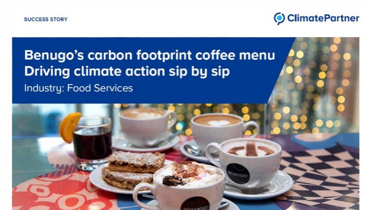 Benugo: carbon footprint coffee menu