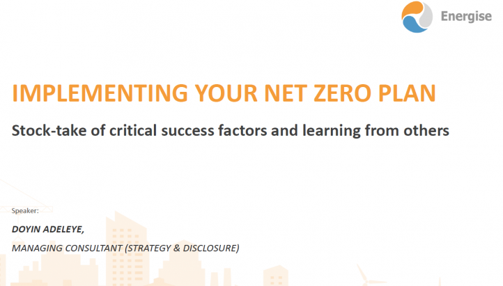 Watch on-demand: The critical success factors of implementing your net-zero plan