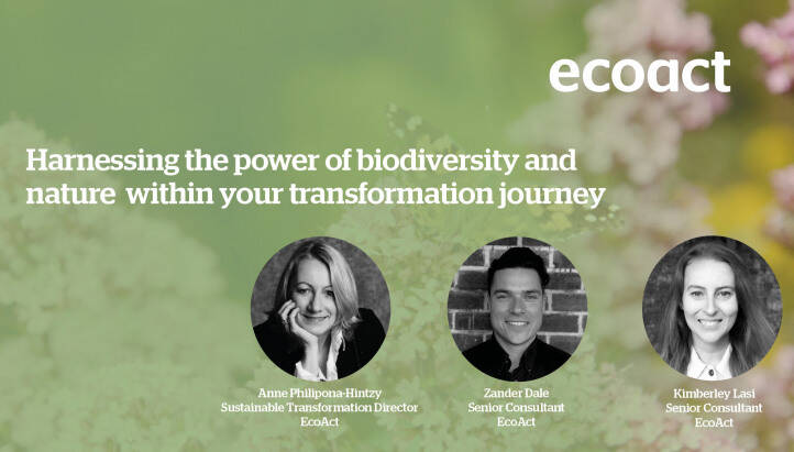 Biodiversity and nature within sustainable transformation webinar