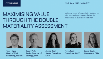 Free webinar: Maximising value through the double materiality assessment process