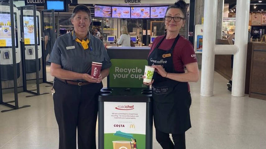Costa and McDonald’s team up for coffee cup recycling at 30 motorway service stations