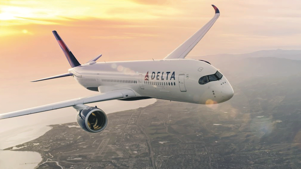 Delta plots pathway to net-zero by 2050, including hydrogen and electric aircraft