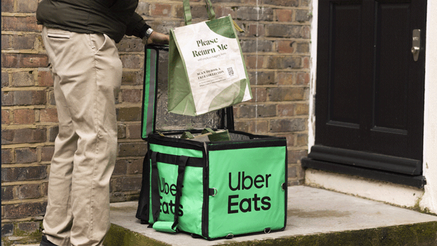 Uber Eats trials reusable takeaway packaging in Central London