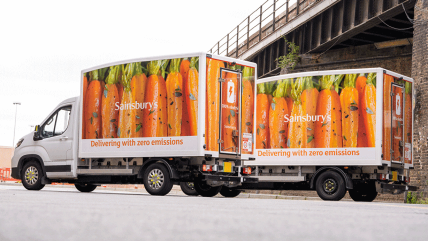 Sainsbury’s celebrates first supermarket with fully-electric fleet