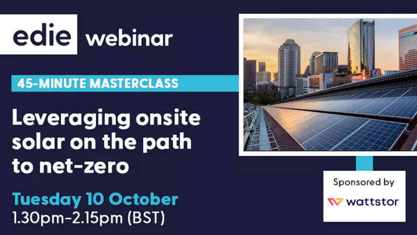 Registration now open for edie’s free online masterclass on onsite solar generation