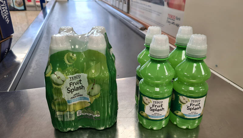 Tesco removes plastic wrapping from soft drinks multipacks