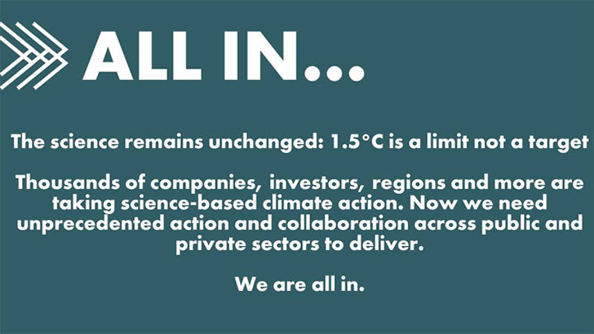 ‘We are all in’: Hundreds of business signal ‘unwavering’ support to 1.5C at COP27
