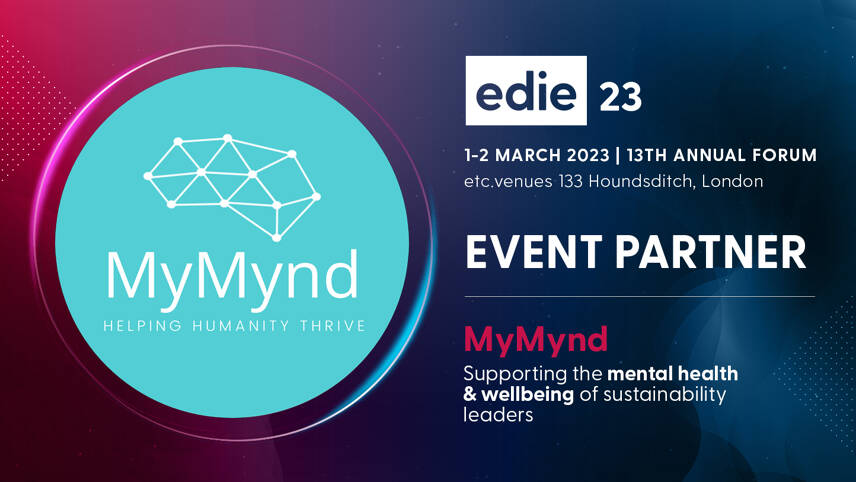 edie partners with MyMynd to champion mental health and wellbeing at edie 23