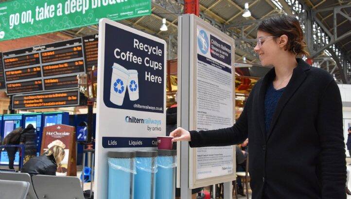 Chiltern Railways rolls out coffee cup recycling scheme across all its stations