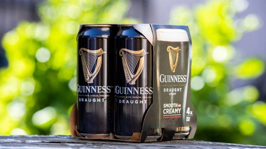 Diageo to remove plastic packaging from Guinness and beer multipacks