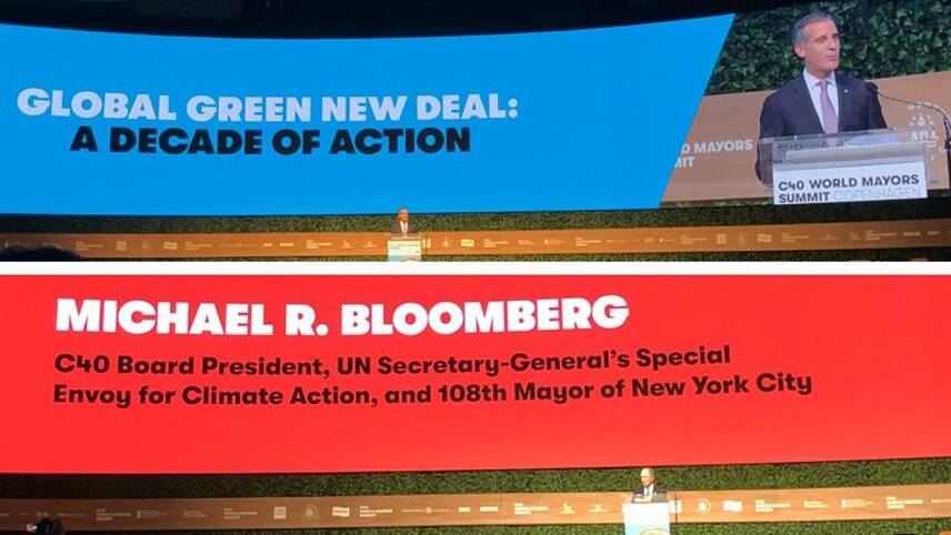 Bloomberg and mayors call for Global Green New Deal to ‘marry economy and ecology’
