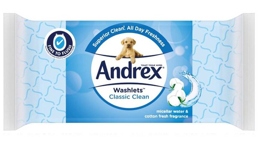 Andrex wet wipes certified as ‘fine to flush’ by Water UK