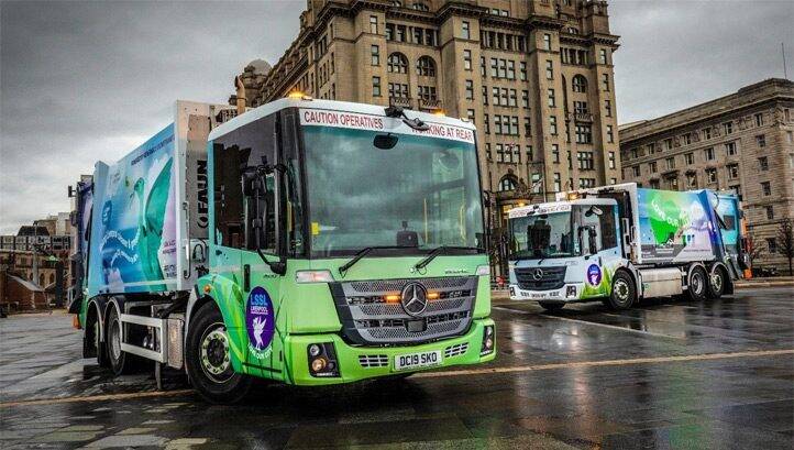 Liverpool City Council unveils biogas-powered refuse trucks