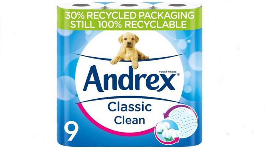Andrex to use 30% recycled content in plastic packaging