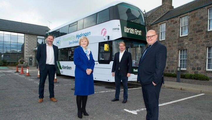 World’s first hydrogen-powered double-decker bus hits Scottish streets