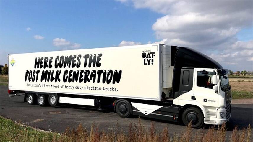 Oatly slashes emissions with all-electric truck fleet