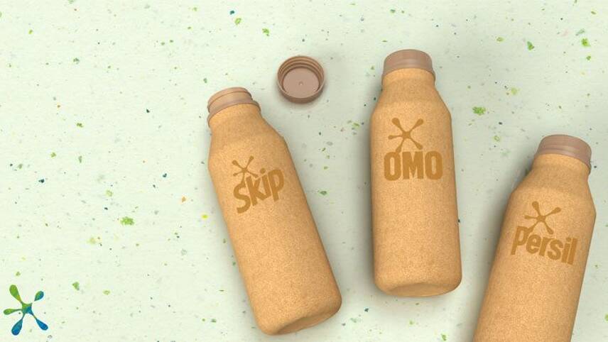 Unilever introduces paper-based bottles for laundry detergent