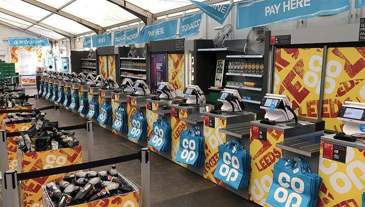 Co-op to host reverse vending machines at music festivals, turning recycled plastic bottles into uniforms
