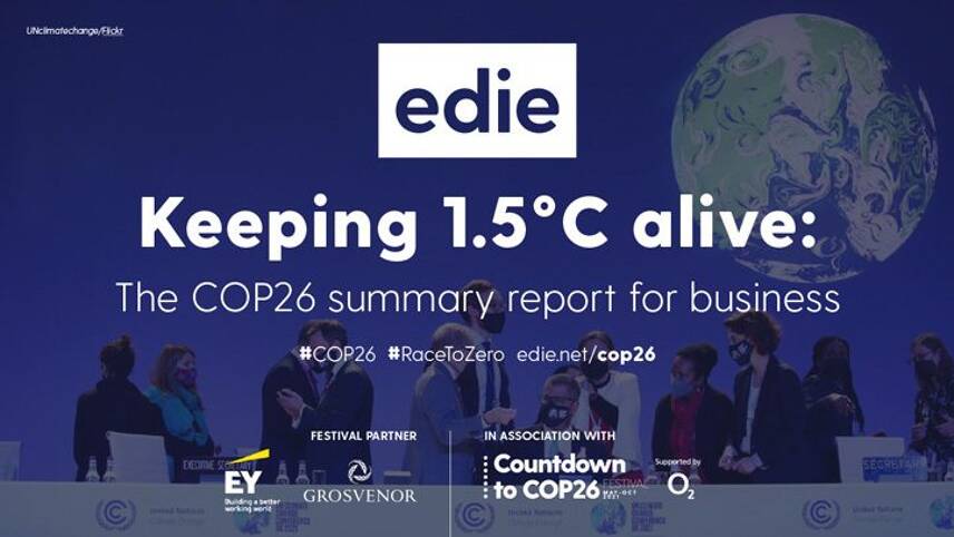 edie launches COP26 summary report for businesses