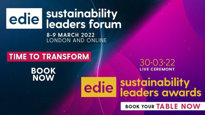 edie’s Sustainability Leaders Forum and Awards moved to March 2022