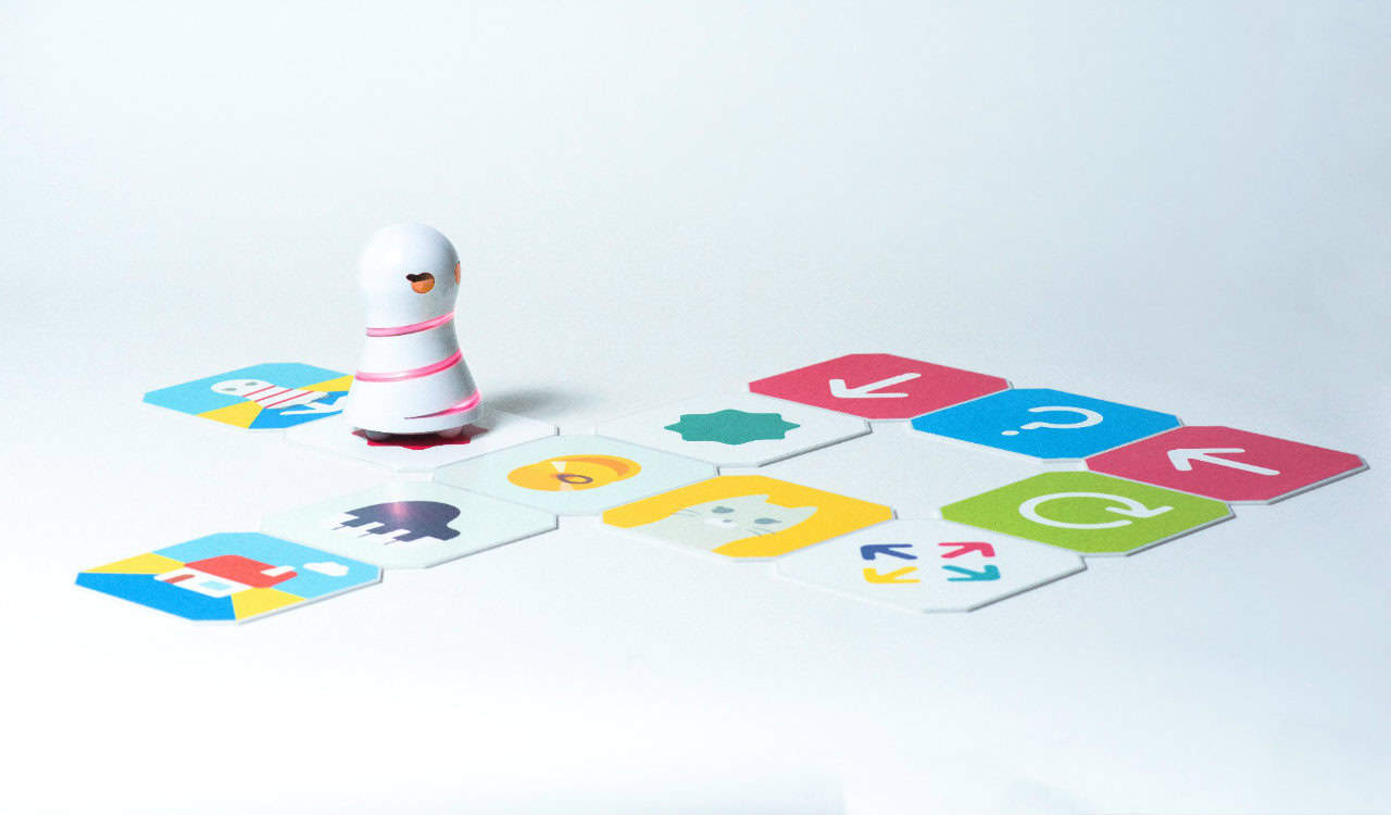 Japanese robot teaches toddlers about coding