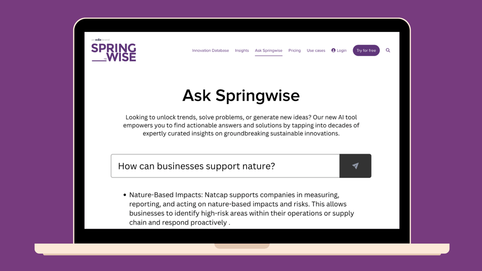 Springwise Launches ‘Ask Springwise’ AI: The Future of Innovation Discovery
