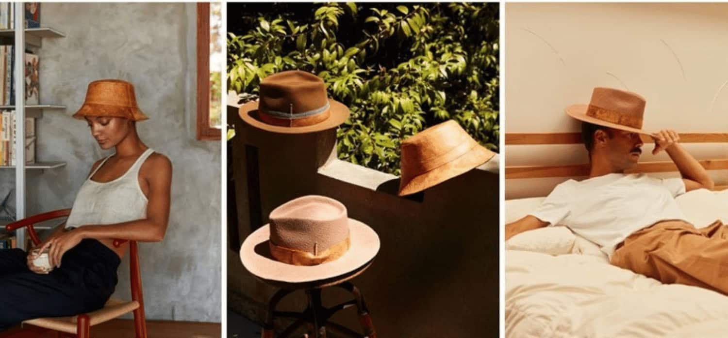 Luxury hats made from mycelium