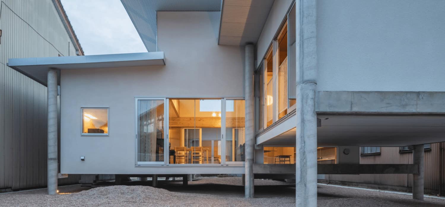 Japanese architects design house on stilts to protect from adverse weather
