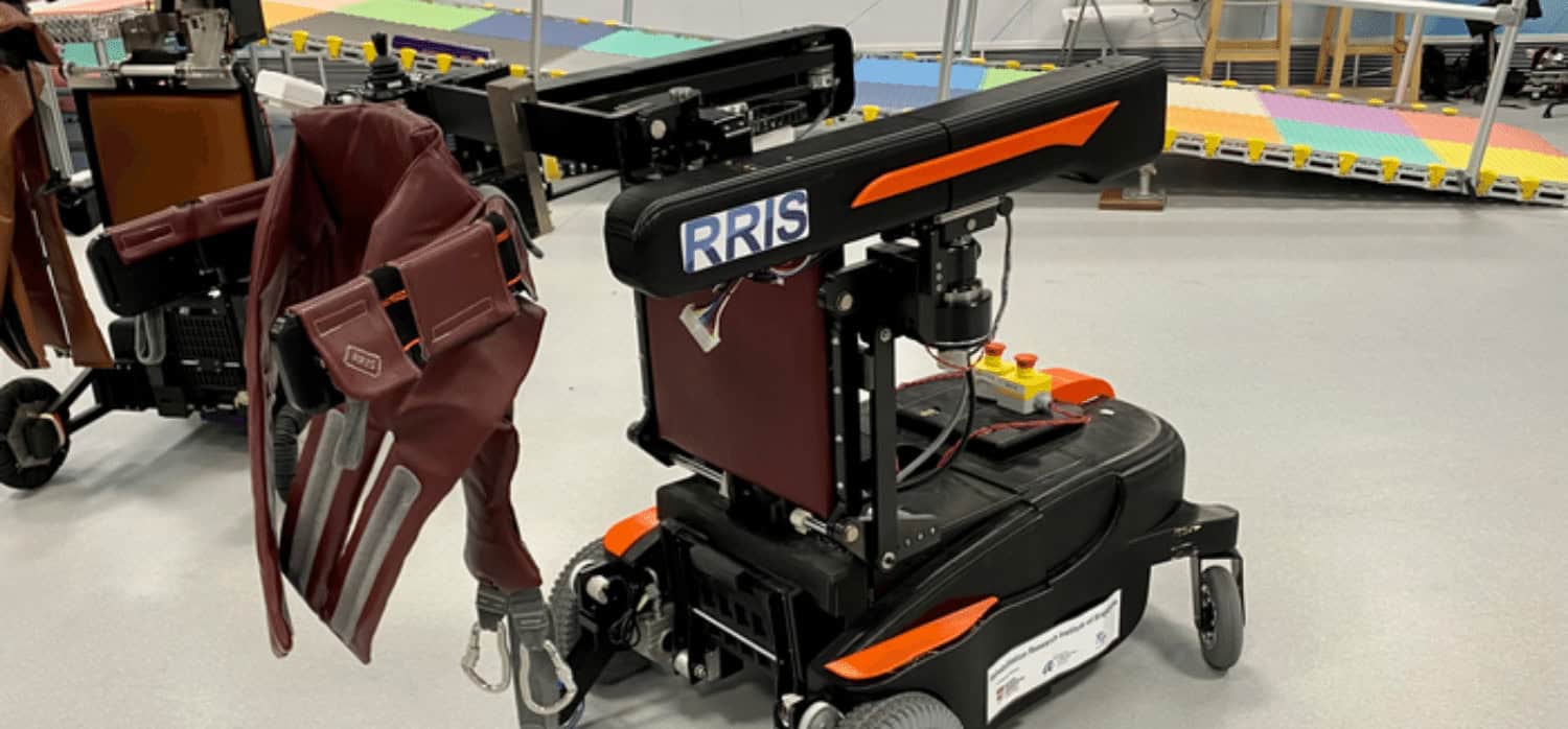 An assistive robot cares for the elderly and prevents falls