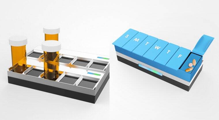 Smart pill bottle holders track missed doses and alert caregivers