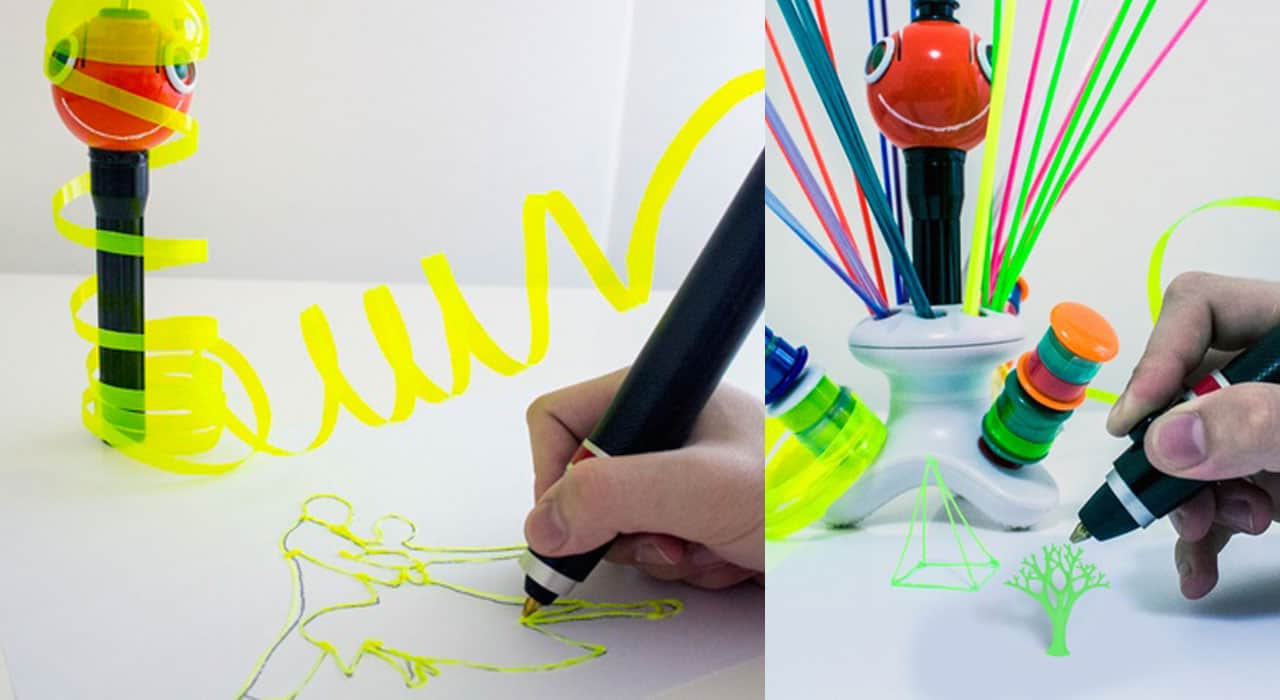 3D printing pen runs on plastic bottles
