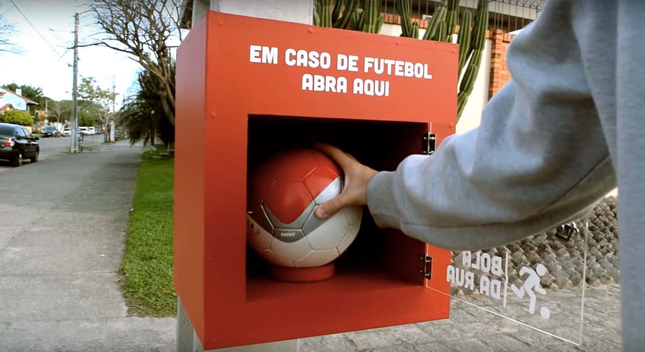 Street lockers host on-demand soccer balls for kids