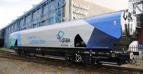 Drax launches state of the art biomass rail freight wagon