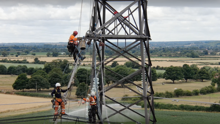 National Grid rewires first pylons in £130m network upgrade
