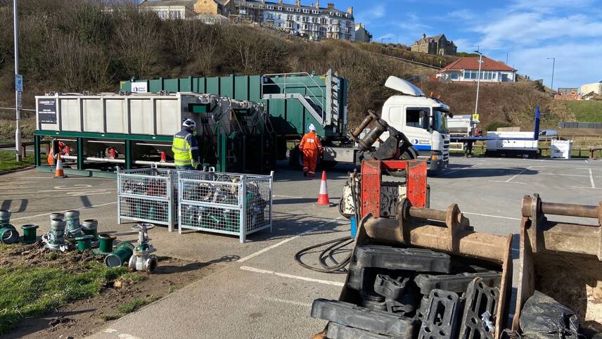 Building a pop-up sewage treatment plant