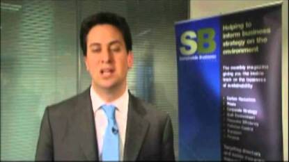 Ed Miliband opens SB The Event at Sustainabilitylive!